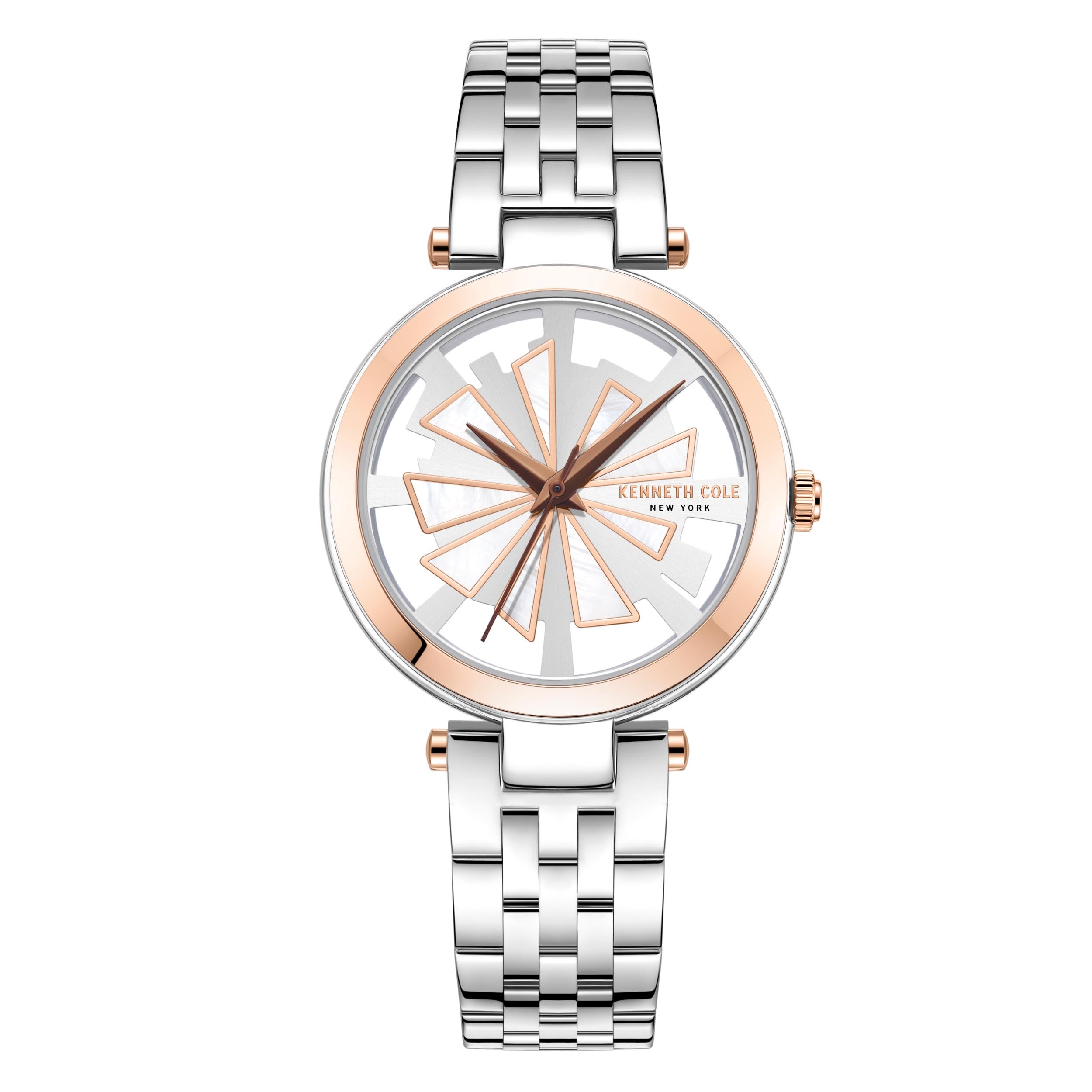 Kenneth Cole New York -KCWLG2222901- Stainless Steel Wrist Watch for Women - Silver & Rose Gold