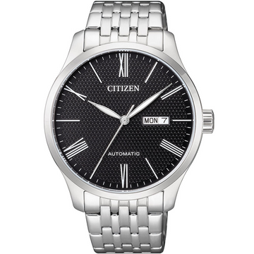 Citizen NH8350-59E Men’s Automatic Watch – Silver Stainless Steel with Black Dial