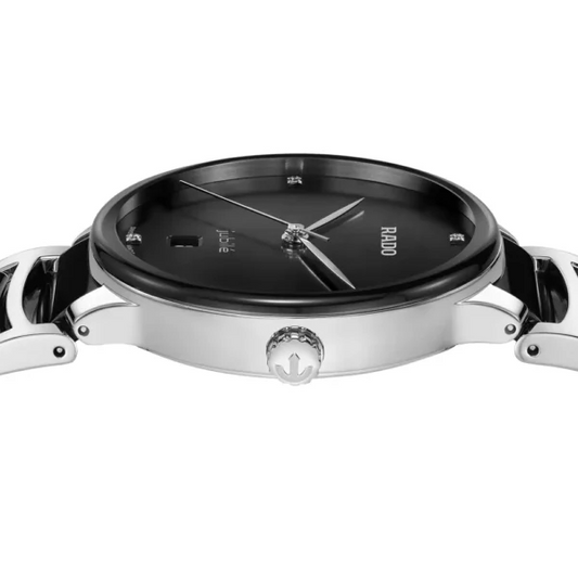 Rado 073.6021.3071 (R30021712) Centrix Diamonds Men’s Silver & Black Watch