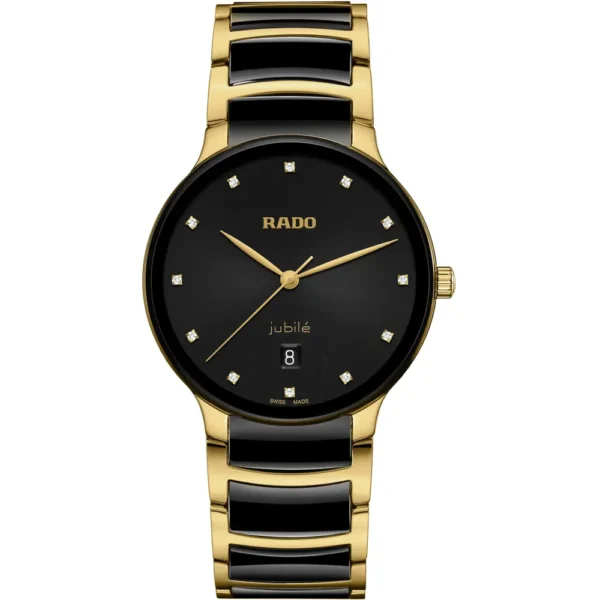 Rado 073.6022.3074 (R30022742) Centrix Diamonds Men’s Black & Gold Watch