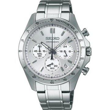 Seiko Selection SBTR009 Men’s Quartz Chronograph Watch – Silver Dial Stainless Steel Bracelet