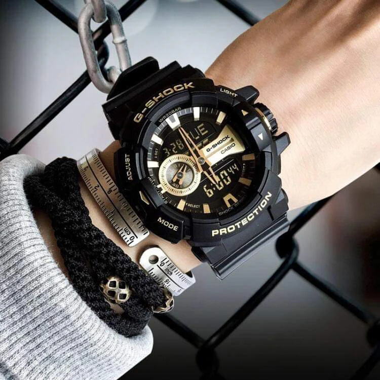 CASIO G-SHOCK ゴールド×ブラック GA-400GB-1A9 GA400GB-1A9 | Analog-Digital Black Men's Watch G-SHOCK | CASIO