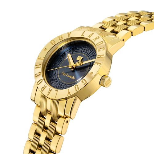 Guy Laroche Alex GLWLG0000126 Women’s Swiss Watch | Blue Dial Gold Strap