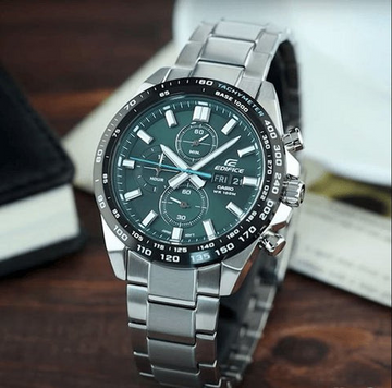 Casio Edifice EFR-574DB-3AVUDF – Men's Chronograph Stainless Steel Watch (Green Dial)