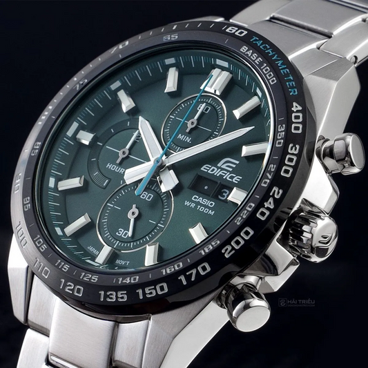 Casio Edifice EFR-574DB-3AVUDF – Men's Chronograph Stainless Steel Watch (Green Dial)