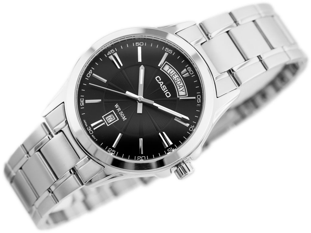 Casio - MTP-1381D-1AVDF - Stainless Steel Wrist Watch for Men - Silver & Black