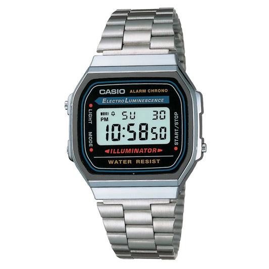 Casio - A168WA-1WDF - Stainless Steel Wrist Watch for Men - Digital / Vintage Series