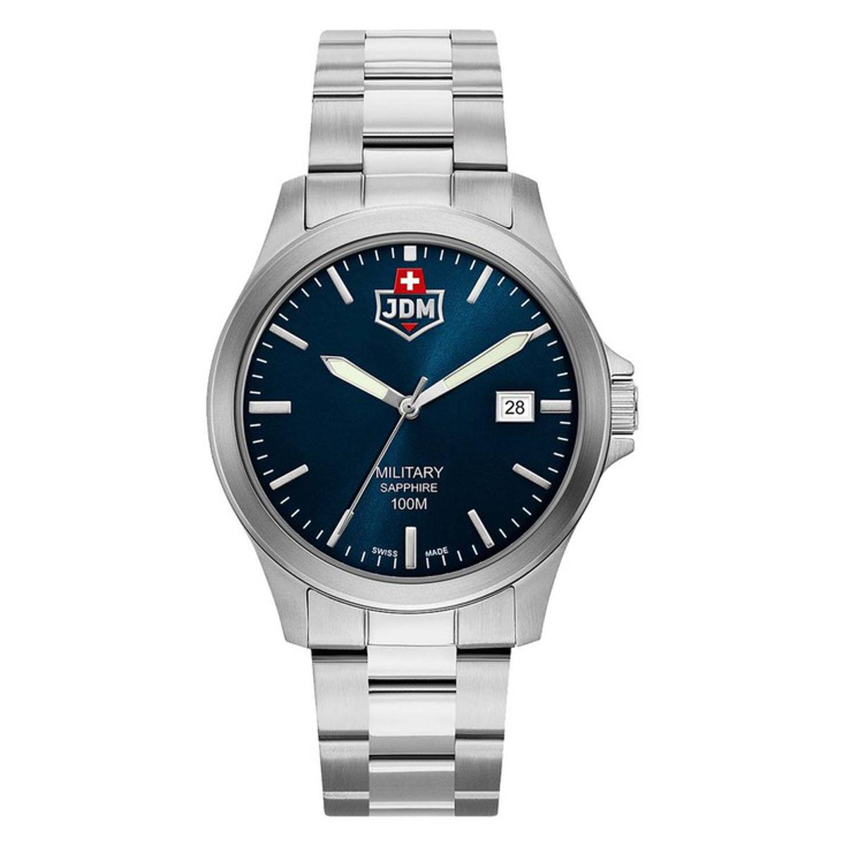 JDM Military (Jacques Du Manoir) - WG005-02 - Alpha II - Stainless Steel Wrist Watch for Men - 10 ATM