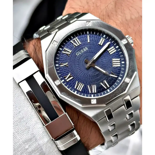 Guess GW0575G4 Men’s Blue Dial Silver Stainless Steel Quartz Watch