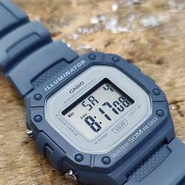 CASIO Youth W-218HC-2AVDF Men’s Digital Watch – Blue Resin Band, LED Backlight, 1/100-Second Stopwatch, 50M Water Resistant