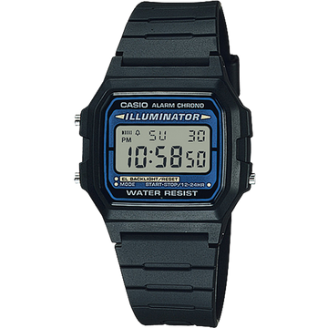 Casio Illuminator F-105W-1ADF Men’s Black Silicone Strap Watch – Black Dial Quartz