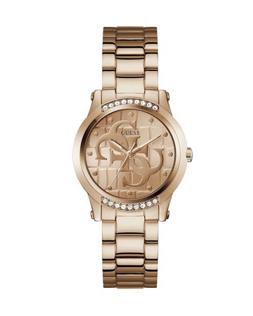 GUESS GW0861L3 Women’s Rose Gold Watch – Crystal Details, Stainless Steel Bracelet, Round 36mm Case, 30M Water Resistant