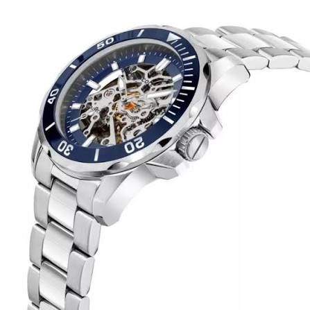Kenneth Cole Liberty KCWGL2104302 43mm Blue Skeleton Dial Men's Automatic Watch