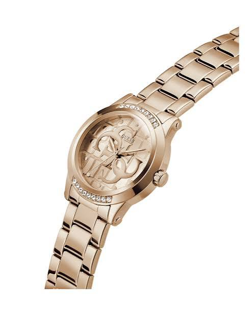 GUESS GW0861L3 Women’s Rose Gold Watch – Crystal Details, Stainless Steel Bracelet, Round 36mm Case, 30M Water Resistant
