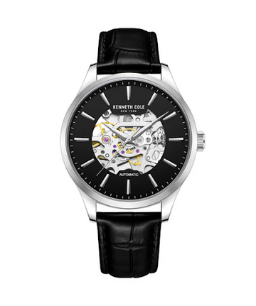 Kenneth Cole KCWGE2216902 42mm Black Dial Men's Automatic Skeleton Watch