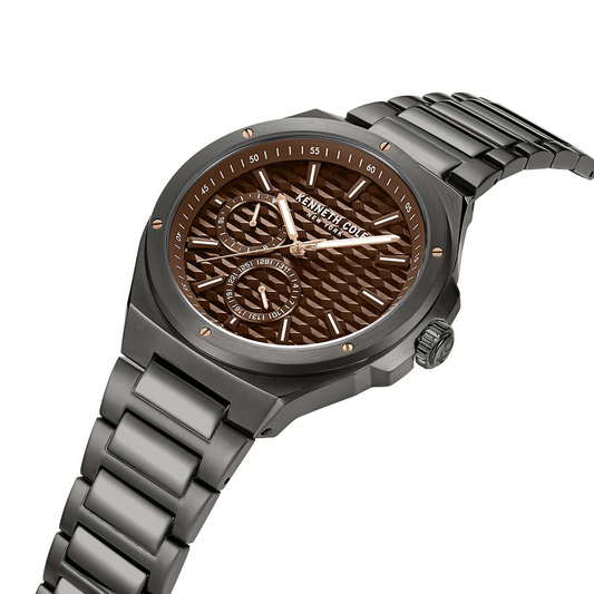 Kenneth Cole KCWGK0035404 Brown Dial Men's Multi-Function Quartz Watch