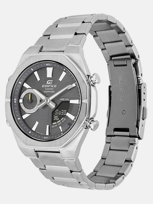 Casio Edifice ECB-S10D-8ADF Men’s Smart Chronograph Watch – Grey Dial Stainless Steel (Bluetooth, Sapphire Crystal, 100M Water Resistant)