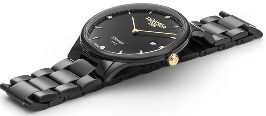 Roamer Eternal Swiss 863833 45 55 50 Quartz Watch for Men – Black Dial, 40mm Stainless Steel Bracelet