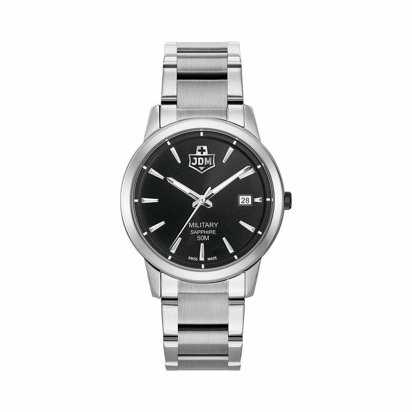 JDM Military (Jacques Du Manoir) - WG007-03 - Bravo II - Stainless Steel Wrist Watch for Men - 5 ATM
