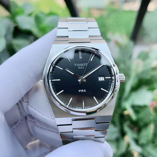 Tissot PRX Men’s Watch – Swiss Quartz, Black Dial, Stainless Steel (T137.410.11.051.00)