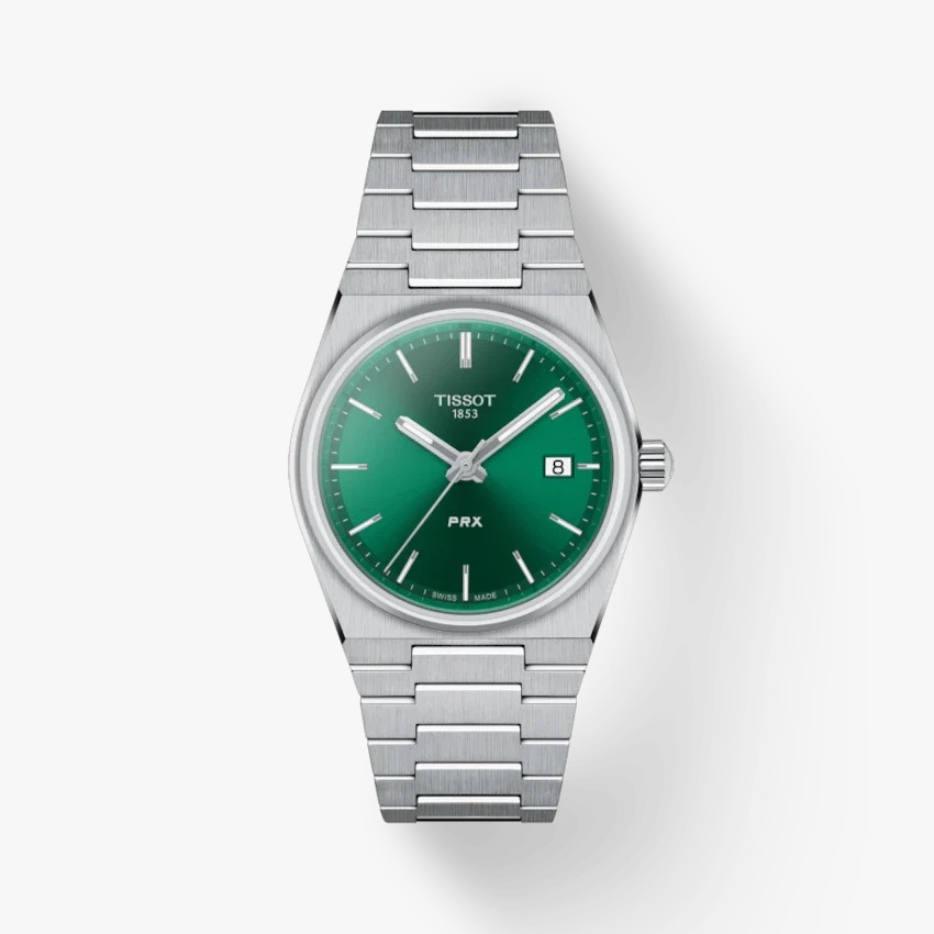 Tissot PRX T137.210.11.081.00 Green Dial Silver Stainless Steel Quartz Unisex Watch